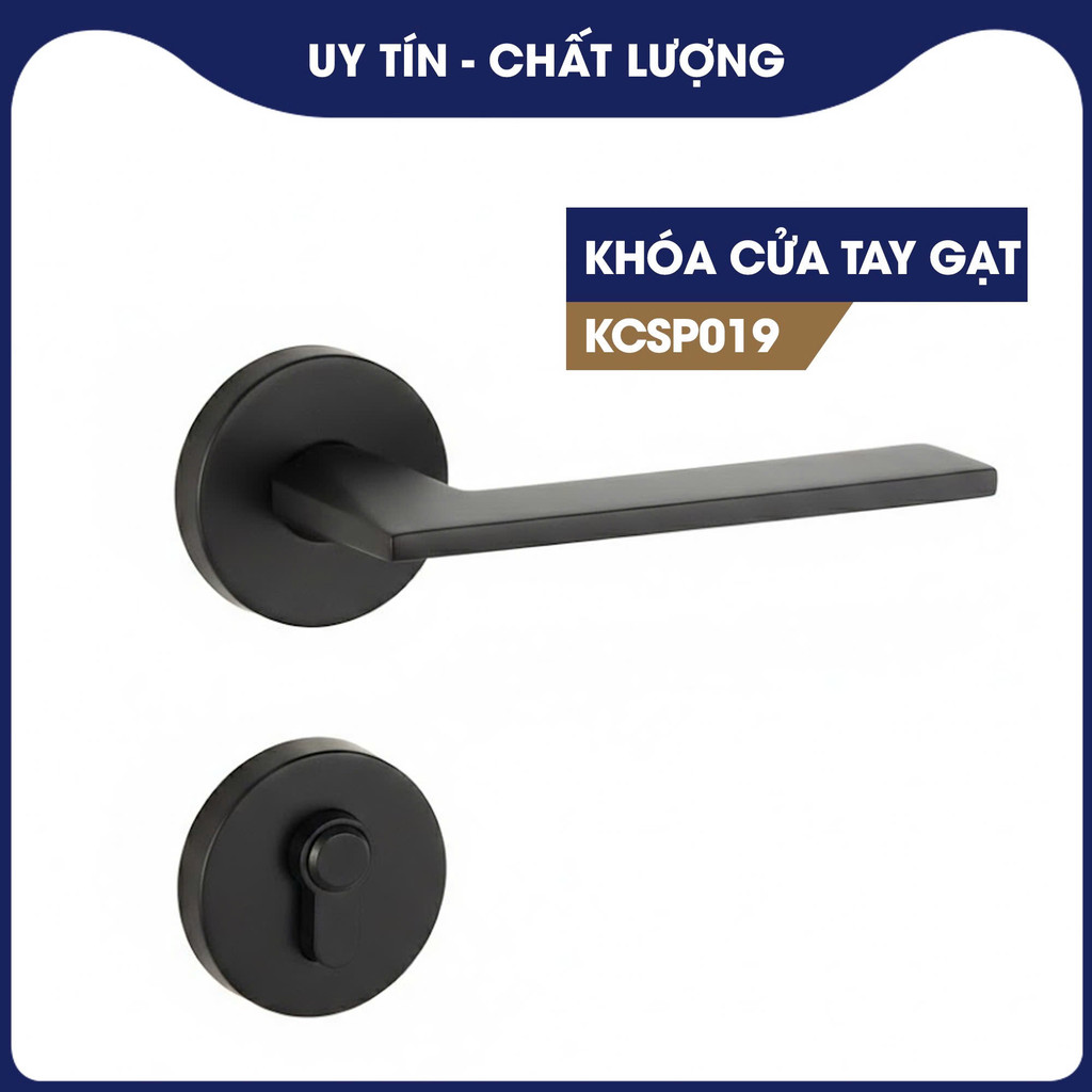 Khóa tay gạt gắn cửa gỗ kiểu dáng đơn giản, khoá cửa tay gạt cao cấp KCSP019