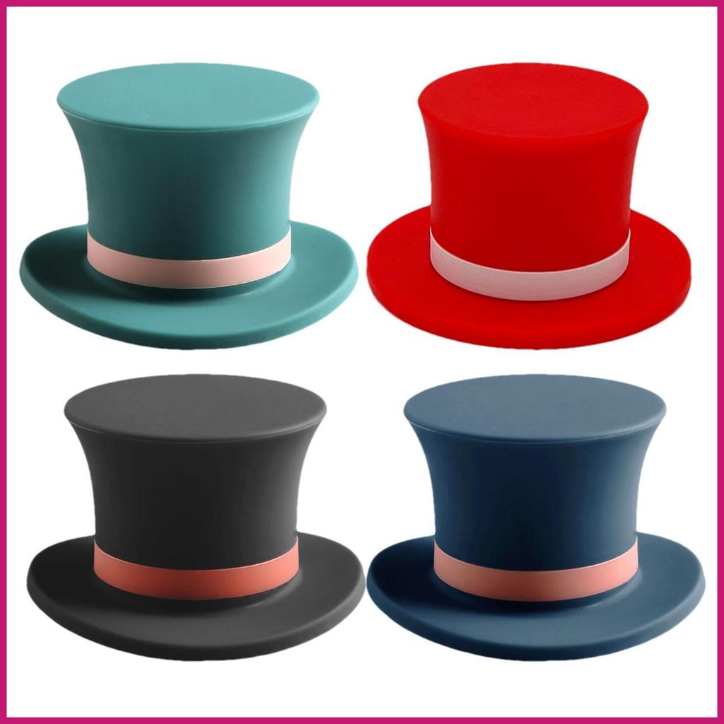 Nút Chai Rượu Nón Hình Silicone Rượu Topper Trang Trí Bia Niêm Phong Ngộ nghĩnh Champagne Nút Chặn B