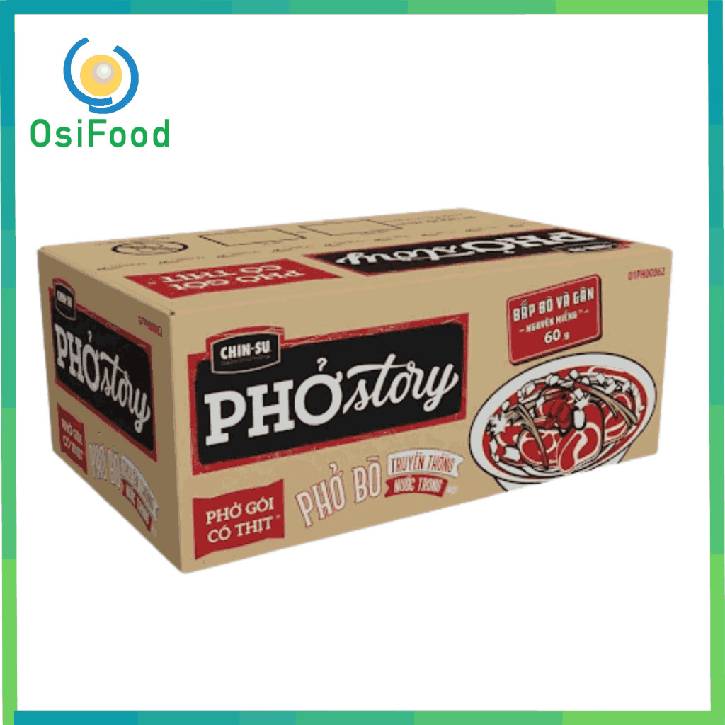 Phở Chinsu Bò Story (CÓ THỊT) 131g (15 gói)_Thùng