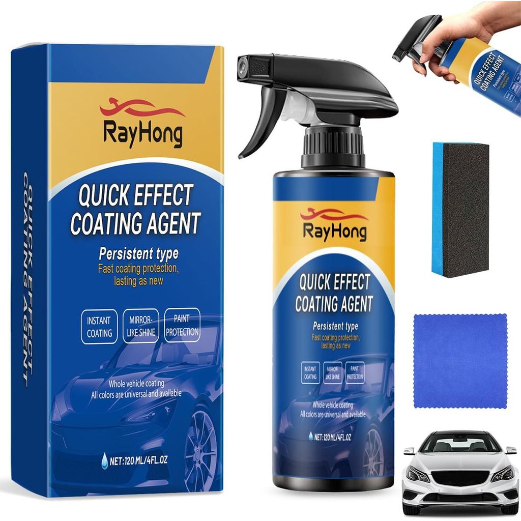 Xịt chất phủ hành động nhanh ô tô tiên tiến, Xịt sơn ô tô, Chất phủ hành động nhanh phong cách mới 2025, Xịt đánh bóng sáp trầy xước, Không rửa nước, Chất tẩy rửa kính nhũ hóa màng dầu