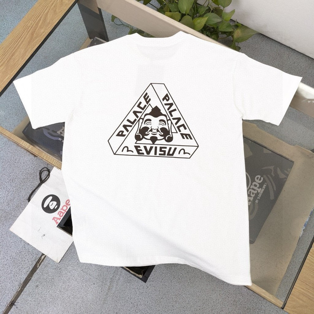 Áo thun nam nữ cặp đôi EVISU phong cách mới, in chữ