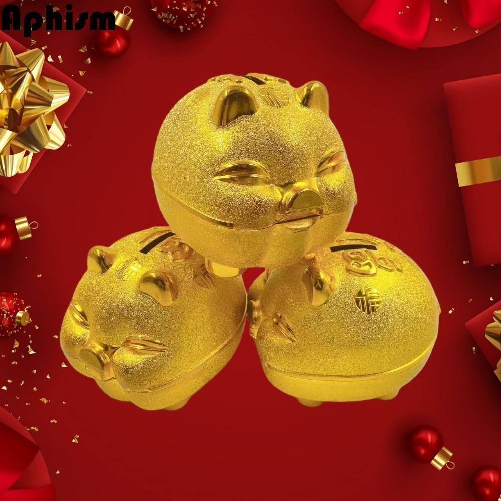 CRDELL Lợn Nhựa Heo Đất, Lọ Tiền Lợn Nhựa Động Vật, Lợn Bền May Mắn Mờ Hộp Tiết Kiệm Tiền Xu Quà Tặn