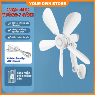 🔥FREESHIP🔥Quạt trần mini cho phòng tắm và nhà bếp, quạt treo tường, quạt rèm, hướng điều chỉnh 360 độ