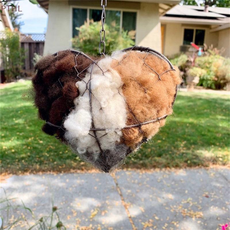 [GON] Handmade Fiber Bird Nesting Heart Bird Nesting Heart Outdoor Yard Art Weing Nest Trang trí sân