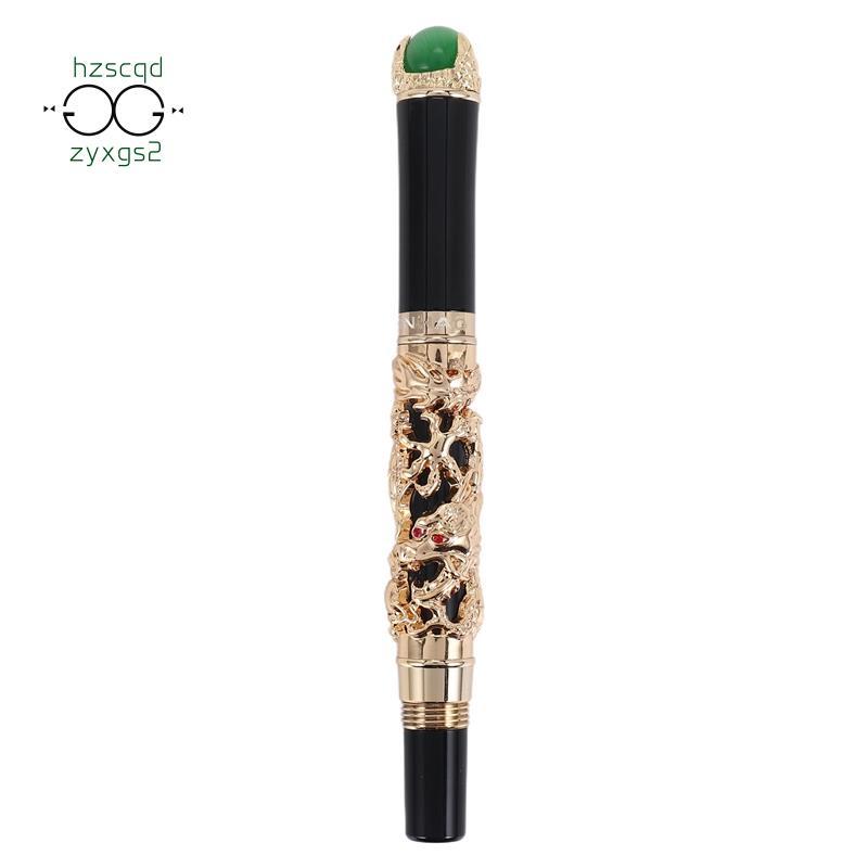 Sang Trọng 18KGP 0.5mm Vàng Rồng Rồng Đài Phun Nước Bút Máy