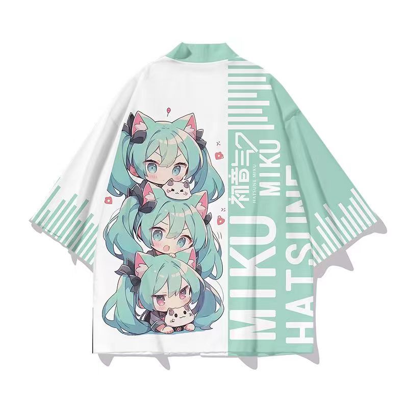 Mikuu Yukata Kimono Cardigan Haori Nam - Oversized Cosplay Outfit