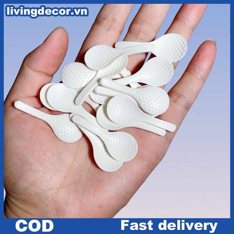 LIDE 2 Cái Nhà Búp Bê Mini Nồi Cơm & Thìa Bộ Đồ Chơi Xẻng Cơm 4cm.