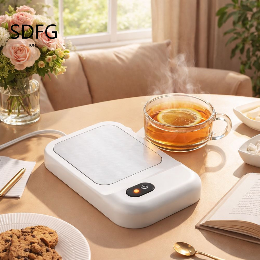 Máy hâm nóng cốc điện SDFG, Máy hâm nóng cốc cà phê có độ ồn thấp thông minh, Đế chống trượt tiết kiệm năng lượng di động Tấm sưởi ấm cốc nhanh Ký túc xá