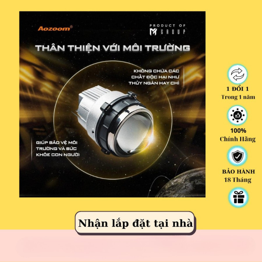 [Hàng mới về] Bi Gầm Aozoom LED WASP FOG LIGHT 3.0 INCH