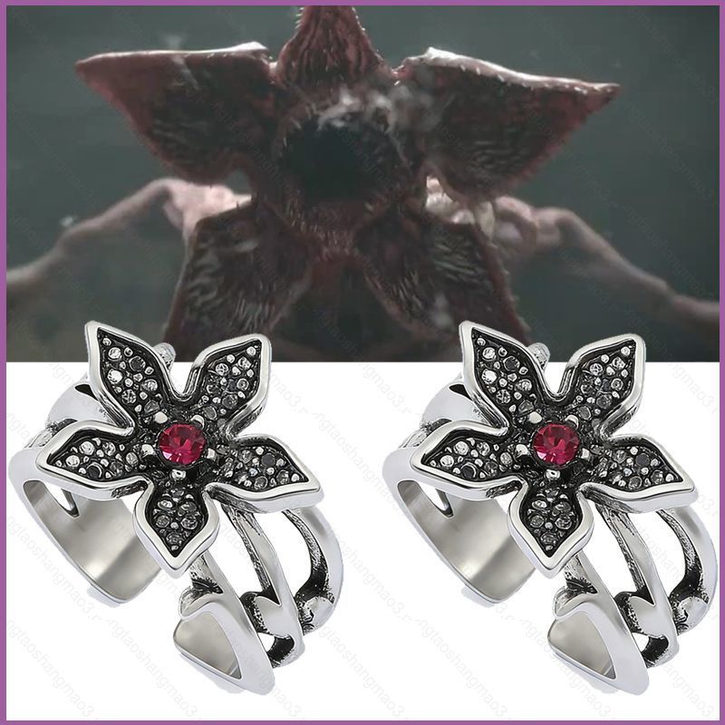 Nhẫn Thời Trang Stranger Things Season 5 Phong Cách Retro Demogorgon