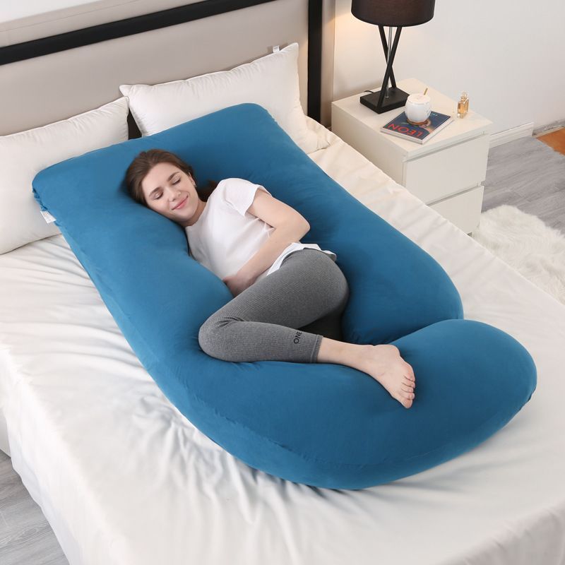 Gối bầu hỗ trợ thắt lưng, gối ngủ nghiêng, gối hỗ trợ bụng, gối chữ U, gối ngủ đa năng cho bà bầu, d