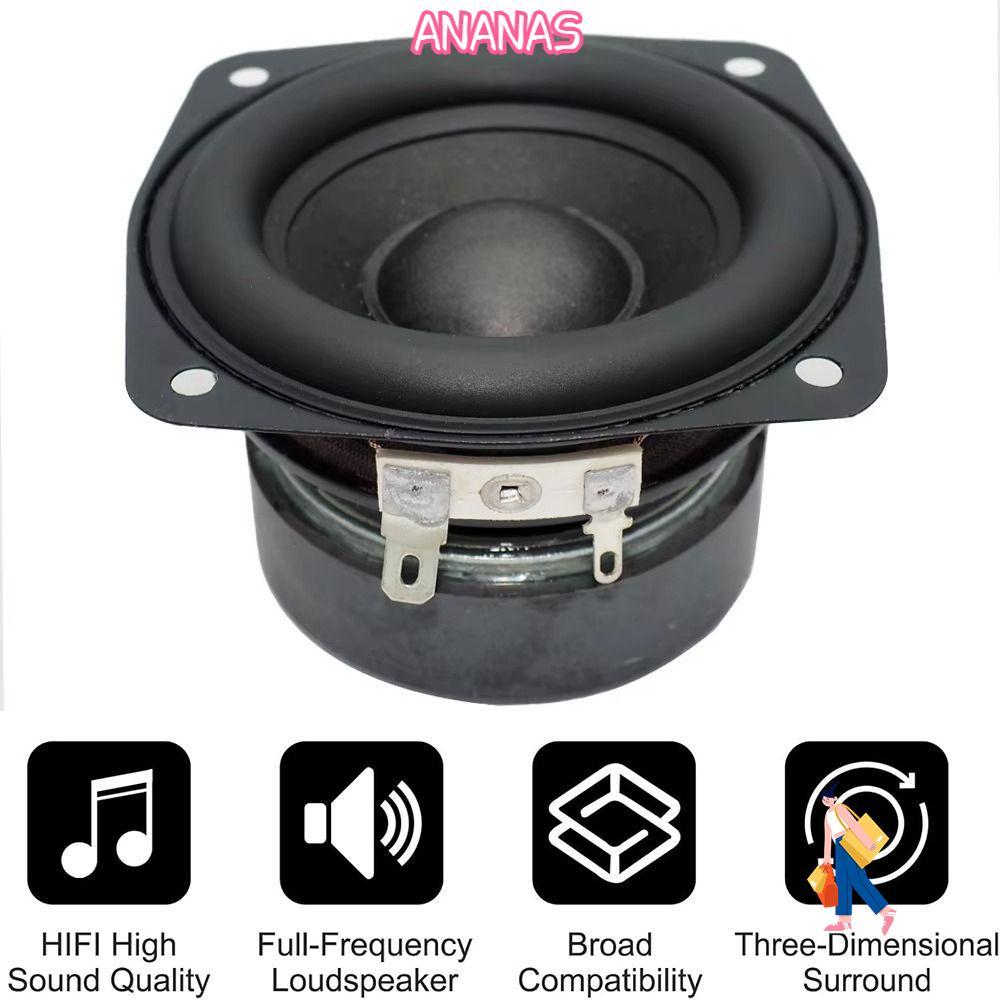 Loa siêu trầm ANANAS, Loa trầm vuông Bass 2 inch 3 inch 4 Ohm 15W, Loa lồi Cap Hifi Rạp hát âm thanh
