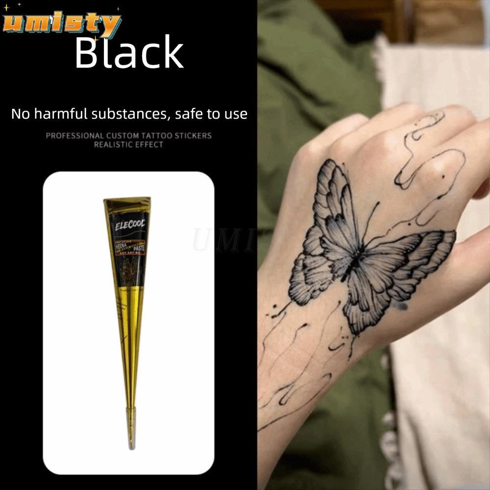 Kem xăm Henna UMITY, Dễ sử dụng Dụng Dụng cụ dán Henna tạm thời, Kem Henna Đen Nâu Bán vĩnh viễn Kem