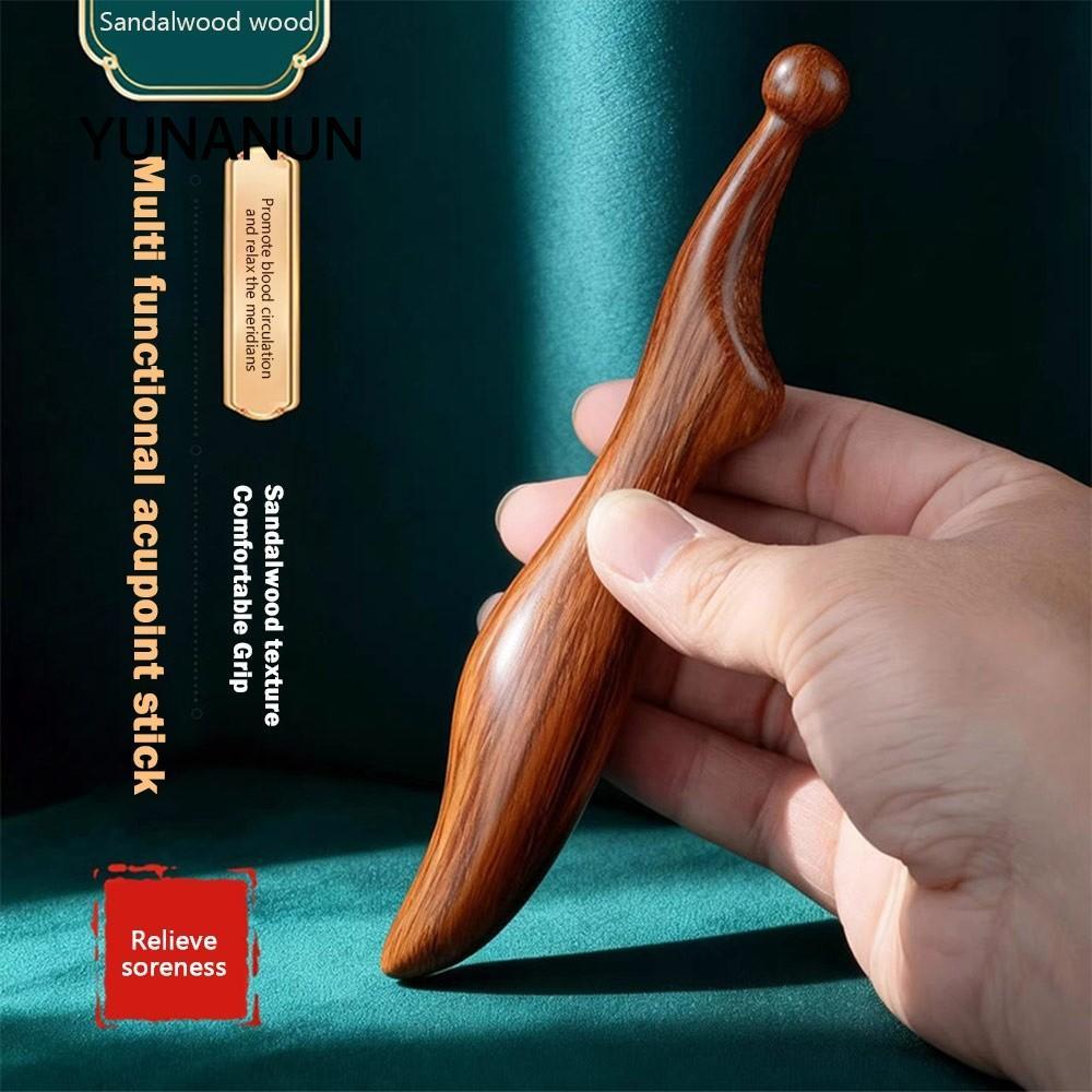 YUNAUN Massage Point Stick, Trị liệu bàn chân Nút bấm bấm bấm huyệt Stick, Dụng cụ cạo kinh tuyến tr
