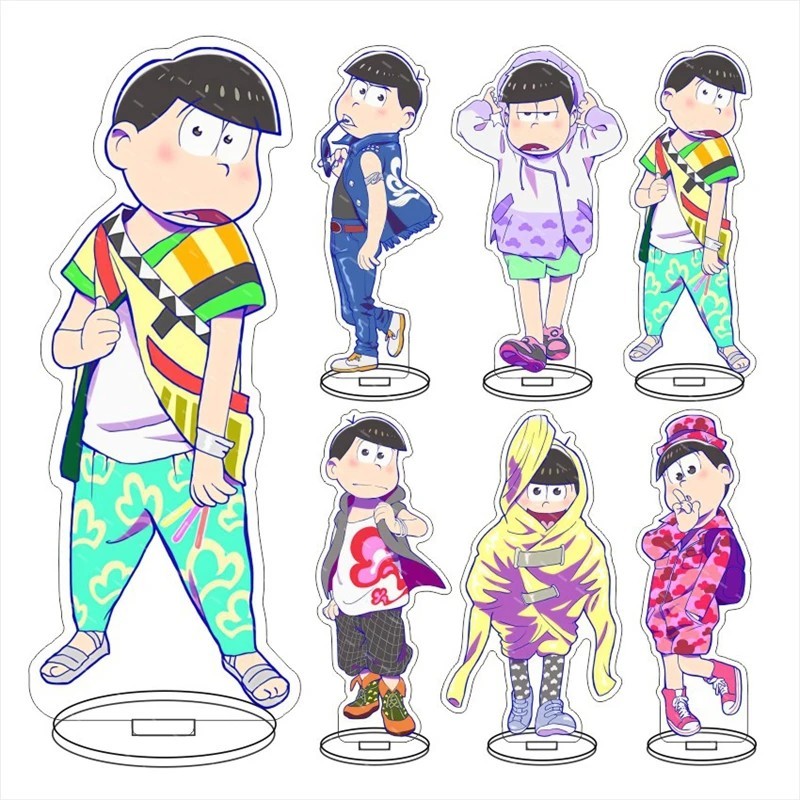 Mô hình Standee Anime Osomatsu-san mica trang trí bàn học Osomatsu Karamatsu Choromatsu Ichimatsu Jy
