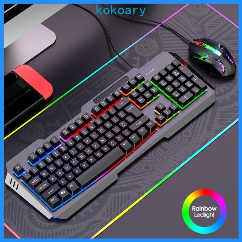 Bàn phím có dây kim loại KOK DS600 có tùy chọn chuột 1 cáp 50m và phản hồi nhanh