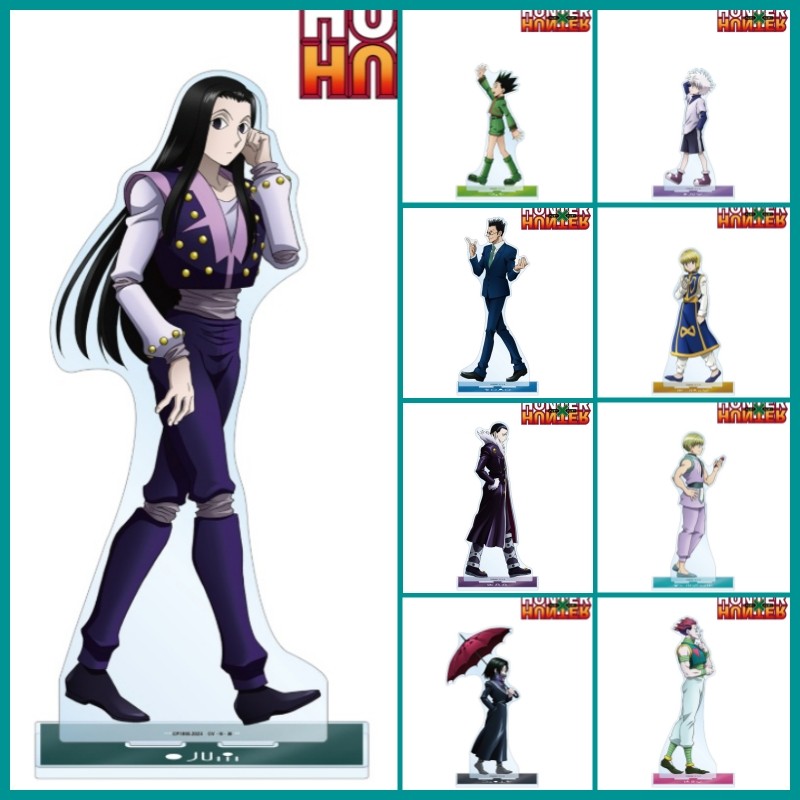Game Killua Hyskoa Syarnorke Gon Kurapika Reorio Acrylic Stand Doll Full-time Hunter Anime Figure