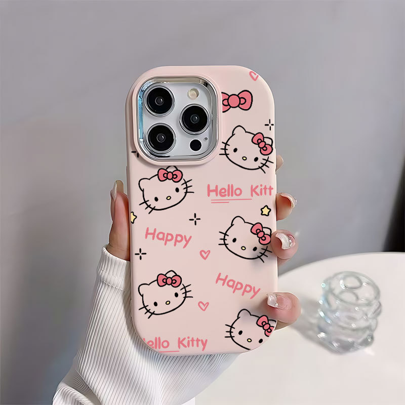 Ốp Lưng Màu tím đậm Hello Kitty cho OPPO A53/A54/A55/A60/A74/A79/A38 TPU Soft Shell chống ngã