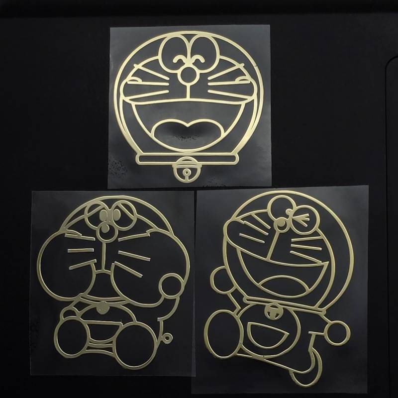 Cartoon Anime Doraemon Metal Sticker Mobile Phone Sticker Back Case Back Sticker Pokonyan Laptop Dec