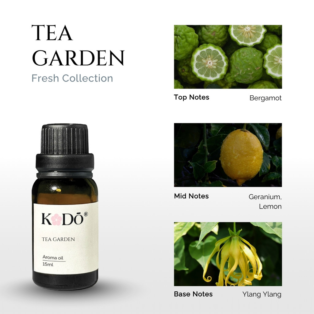 Tinh Dầu Trà Xanh KODO Tea Garden - Tinh Dầu Xông Phòng Thanh Mát & Thư Giãn, Thanh Lọc Không Khí