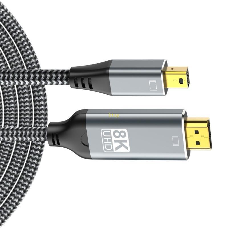 Mini  To HDTV2.1 Connection Cable 8K@60Hz 4K@120Hz For Laptop TV Monitor