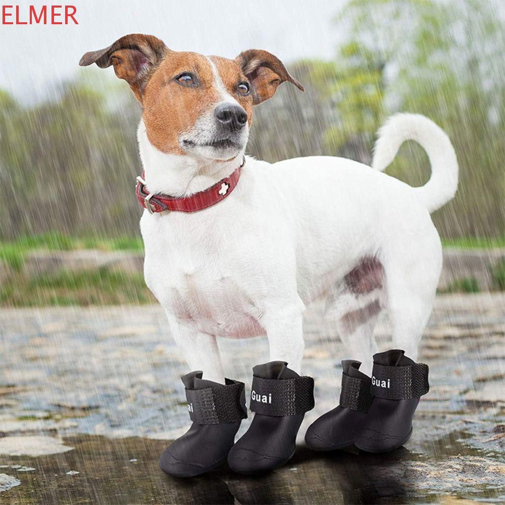 ELMER Chó Mưa Giày Nhiều Màu Sắc Chân Bao Mèo Con Cho Chó Nhỏ Vừa Lớn Bốn Mùa Đồ Cho Thú Cưng
