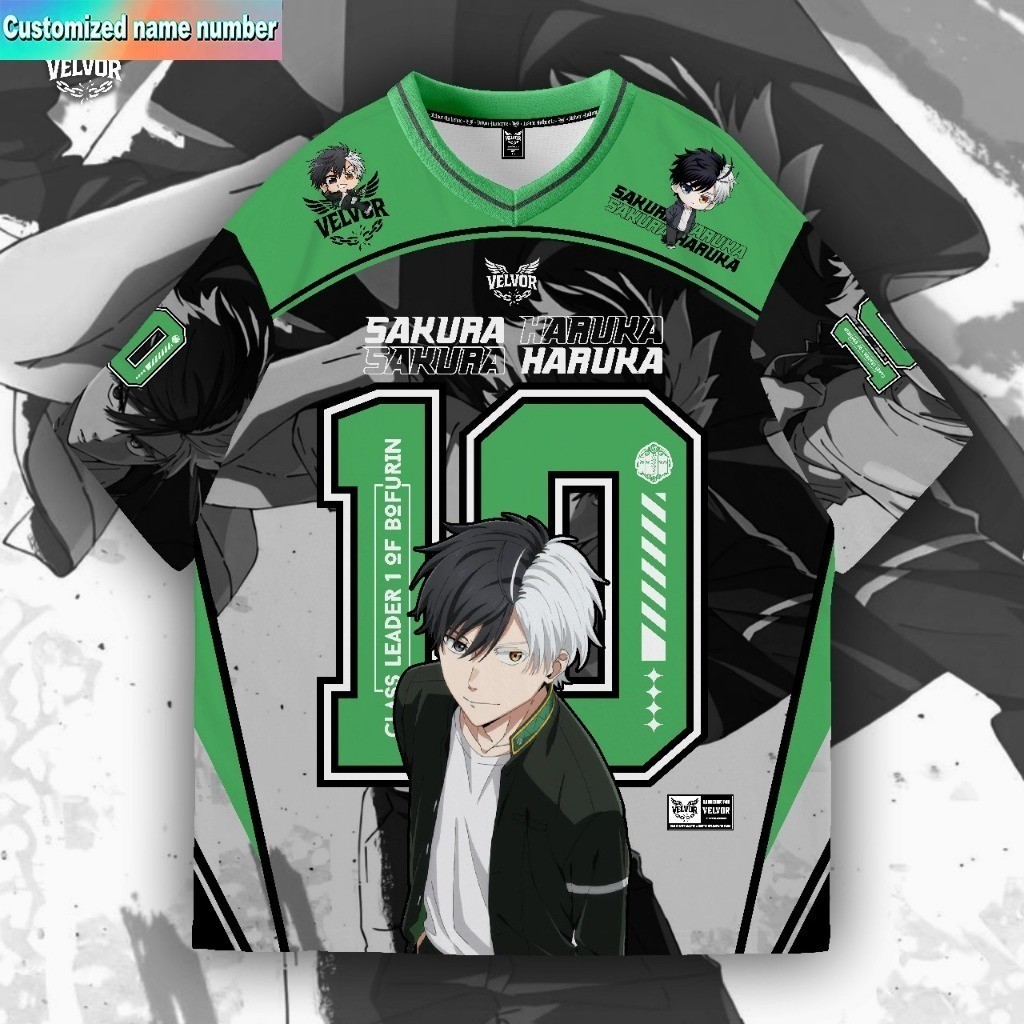 CAO CẤP OVERSIZE ANIME JERSEY WINDBREAKER JERSEY 10 SERIES SỐ FULL Jersey