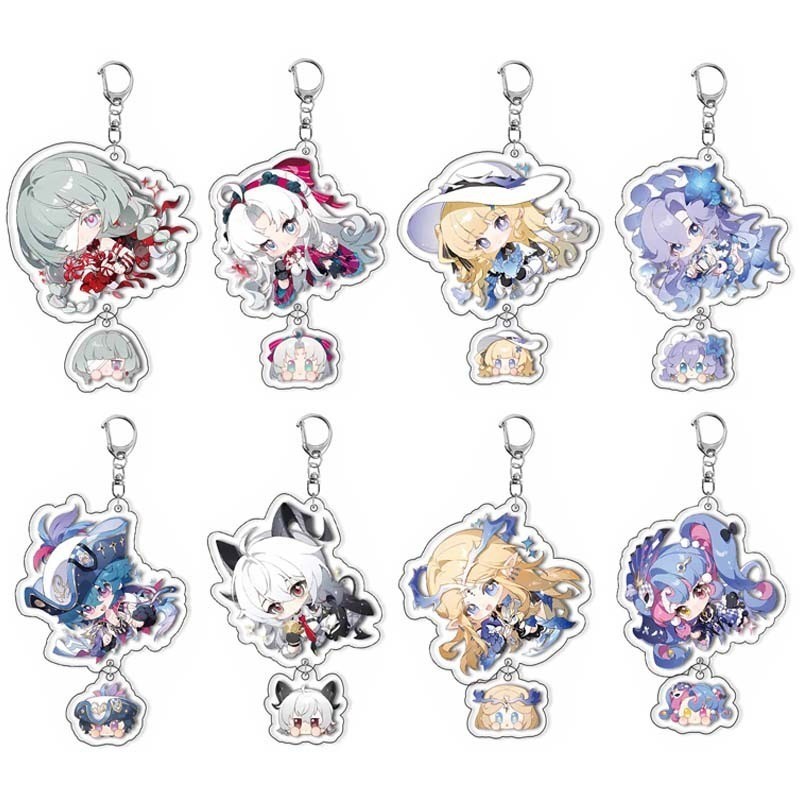 Game Wuthering Waves Zani Brant Phrolova Cartethyia Carlotta Montelli Keychain Acrylic Pendant Keyri