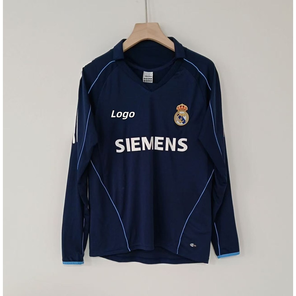 Phiên bản Retro Real Madrid 2005 / 06 Áo thun nam dài tay Real Madrid sân khách