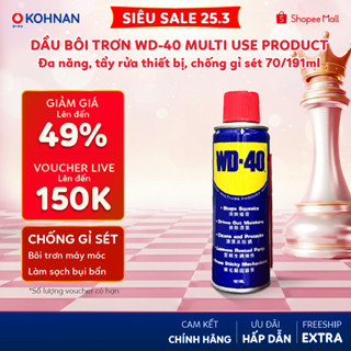 Dầu bôi trơn WD-40 MULTI USE PRODUCT đa năng, tẩy rửa thiết bị, chống gỉ sét 70/191ml