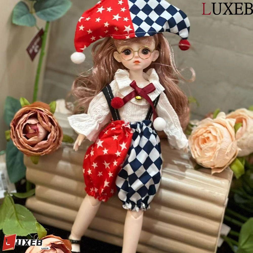 LUXEB Công Chúa Dress Up Búp Bê BJD, Đôi Mắt Hấp Dẫn Tóc Dài 30cm Bjd Búp Bê Có Quần Áo, Búp Bê Dễ T