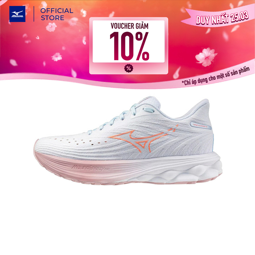 Giày Chạy Bộ Nữ Mizuno Wave Skyrise 6 - Trắng - J1GD250974