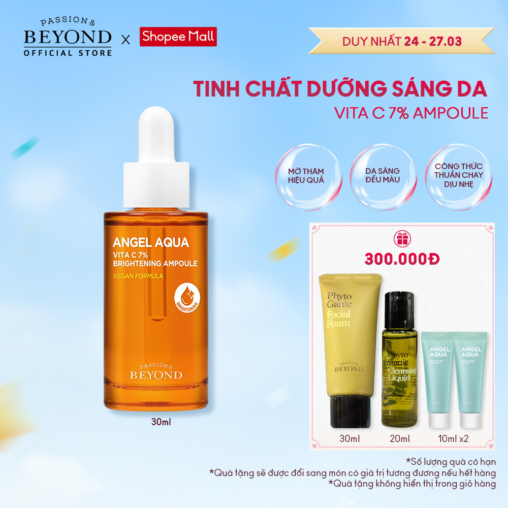 [Beyond Official] Tinh chất dưỡng sáng da Beyond Angel Aqua Vita C 7% Brightening Ampoule 30ml
