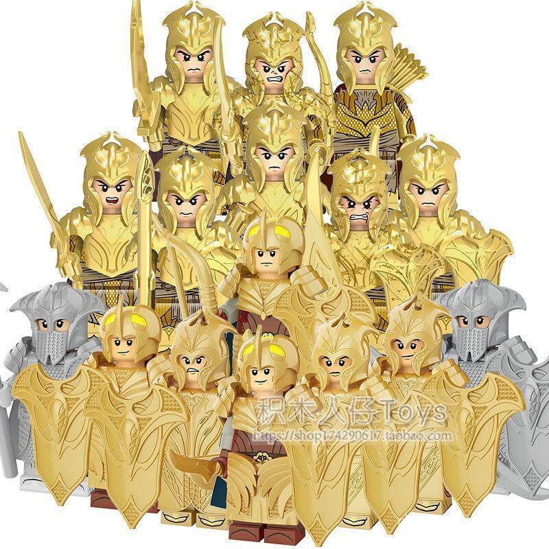 Khối xây dựng thời trung cổ trong nước Minifigure Magic Ring King Ring KT1050 Spirit Guard Cổ X0315 