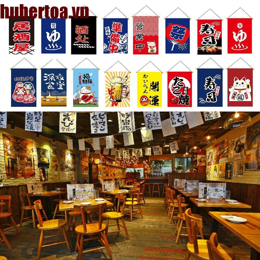 HUBERTOA Bistro Biểu ngữ trang trí, Lẩu Sushi Nhật Bản Cờ treo Nhật Bản, Truyền thống Sashimi Ramen 