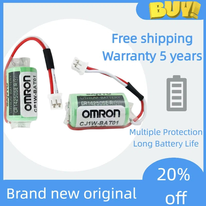1 Chiếc Omron PLC Pin Lithium CJ1W-BAT01 3V Lập Trình Bộ Điều Khiển CP1W-BAT01 Pin Lithium CR14250SE