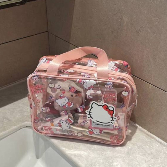 Hello Kitty Cosmetic Bag Cute Cosmetic Bag Cosmetic Bag Travel Portable Wash Waterproof Storage Bag 