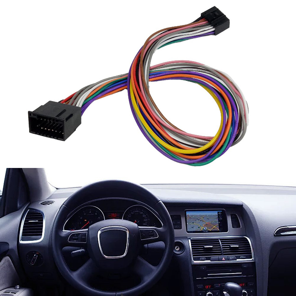 For Android Compatible 40cm ISO Wire Harness Extension Cable 16Pin for Car Radio