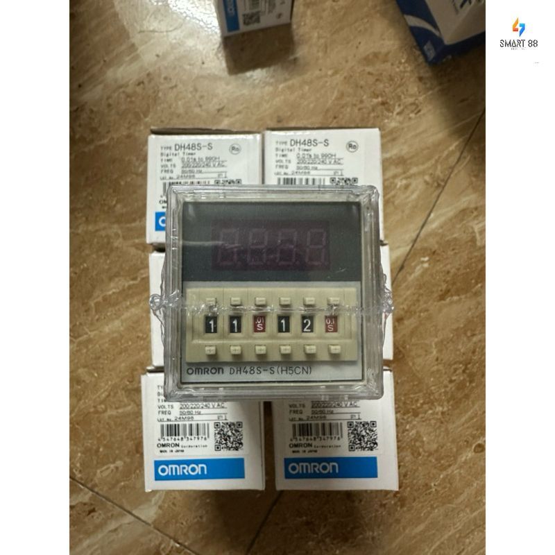 SMART88- Rơ Le Thời Gian Omron DH48S-S (H5CN), Relay Thời Gian Omron Hẹn Tắt Mở 24V, 220V, 380V kèm 