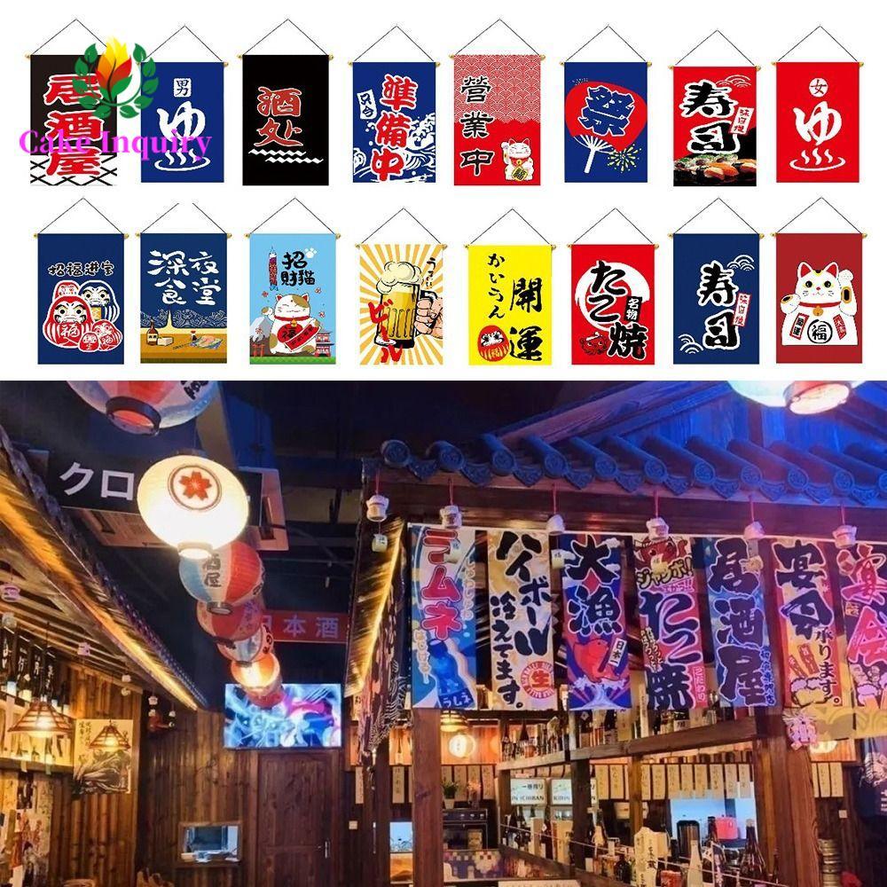 SAHRAI Bistro Biểu ngữ trang trí, Nhật Bản Sashimi Ramen Ẩm thực Nhật Bản Cờ treo Nhật Bản, Lẩu truy