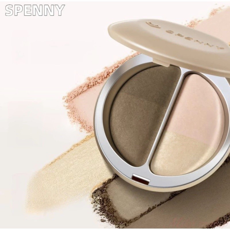 phấn phủ spenny Bảng Đường Viền SPENNY 2 Trong 1 Khuôn Mặt Tự Nhiên Làm Nổi Bật Đường Viền Mờ Ngọc T