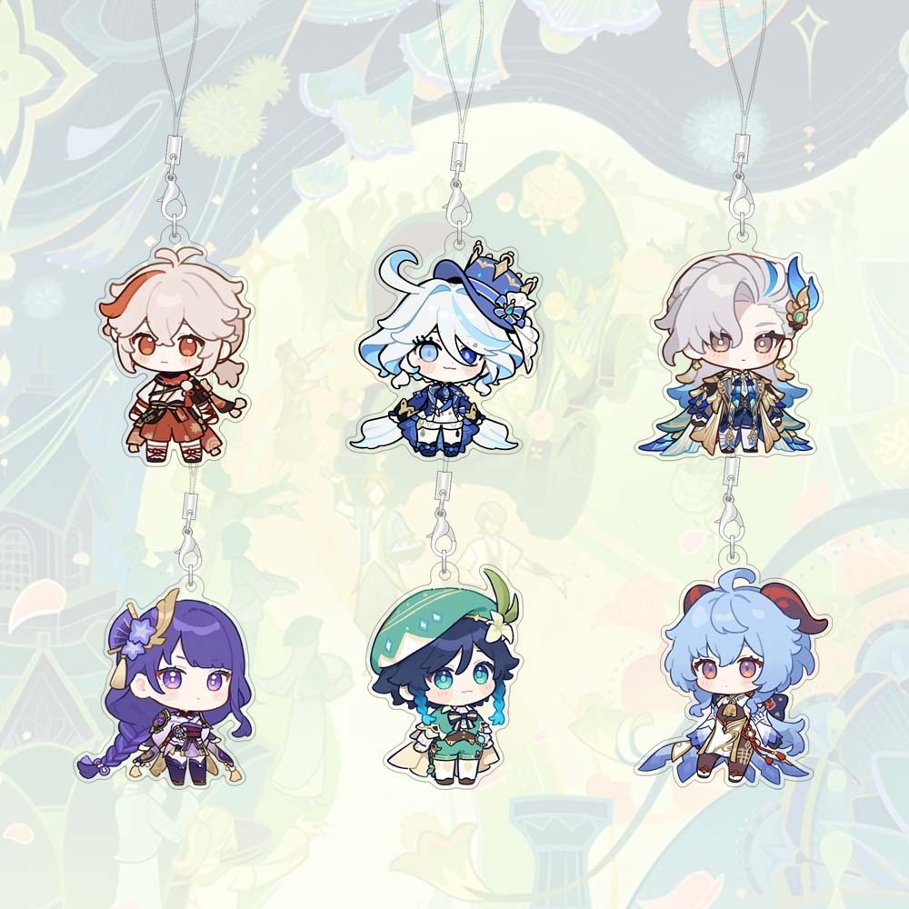 Phone Straps Genshin Impact Cartoon Game Charms Carton Phone Accessories Acrylic Pendant Lanyards