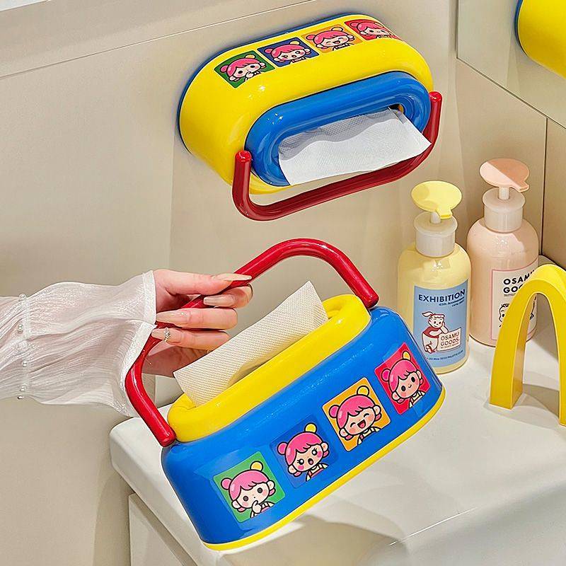 New Home Toilet Toilet Paper Box Bathroom Wall-Mounted Tissue Box Waterproof Storage Box Toilet Pape