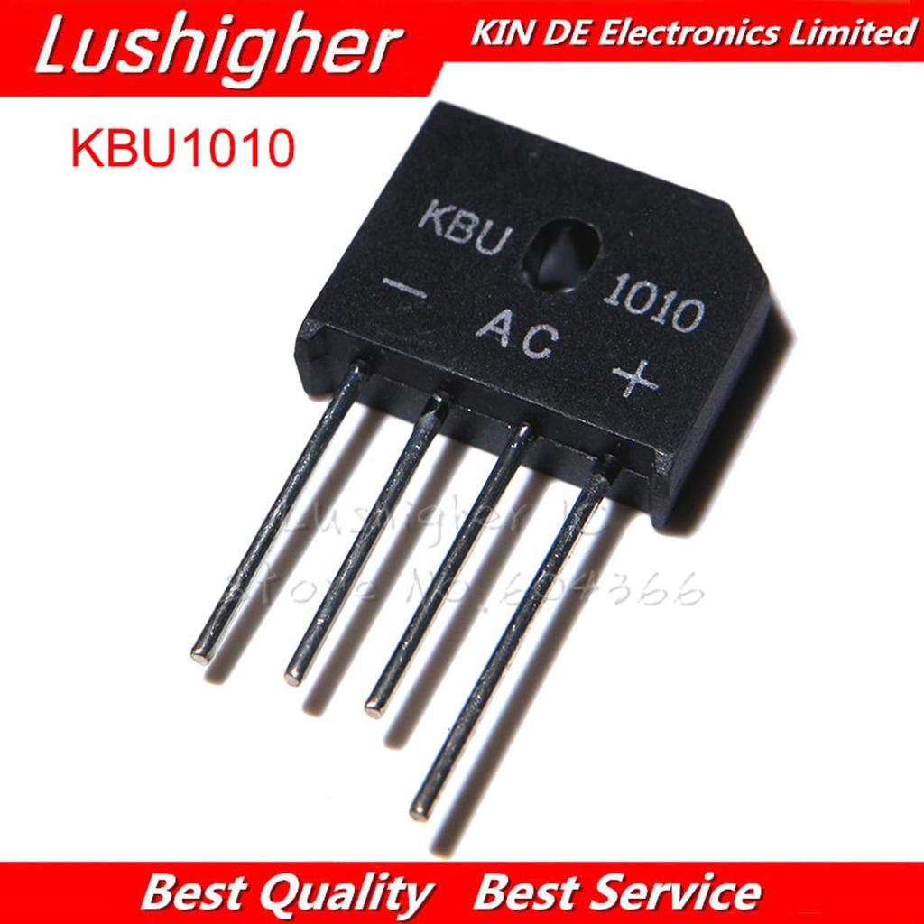 5 CÁI KBU1010 KBU-1010 KBU 1010 10A 1000V Bộ chỉnh lưu cầu Diode