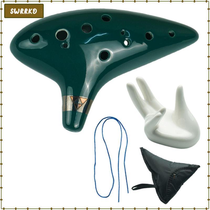 Dụng cụ nhạc cụ âm thanh Ocarina bằng gốm cao cấp 12 lỗ Alto C dành cho trẻ mới bắt đầu học tập