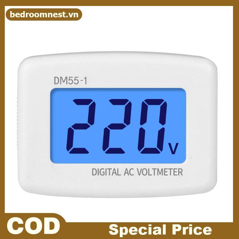 BEDROOM AC 80-300V Vôn kế kỹ thuật số EU US Plug DM55-1 Ổ cắm kiểm tra điện áp Màn hình LCD.