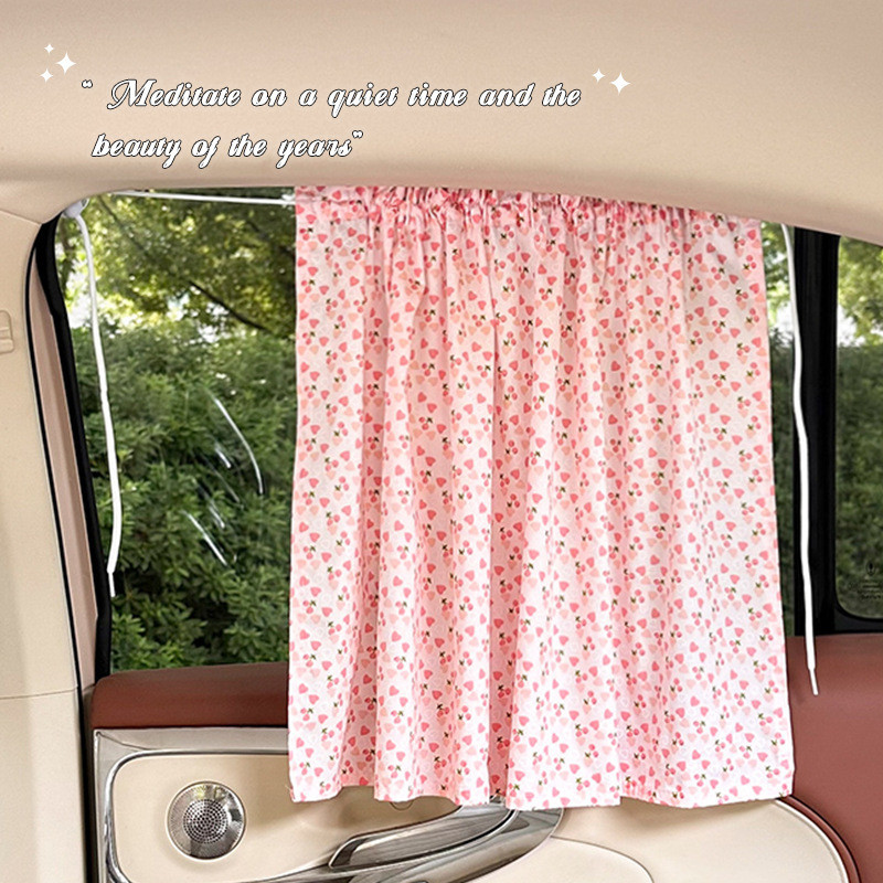 Auto Curtain Sunshade Cotton Suction Cup Cartoon Window Sunshield Sunshade Side Block 6CP0