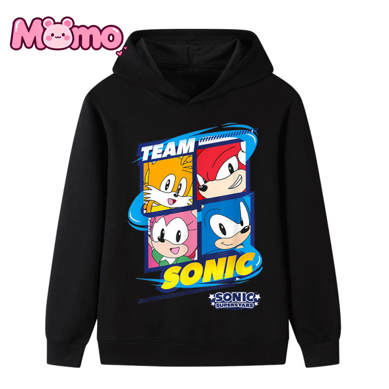 2026 Mới TEAM SONIC Hoạt Hình In Họa Tiết Bé Trai Và Bé Gái Cùng Phong Cách Hợp Thời Trang Áo Khoác 