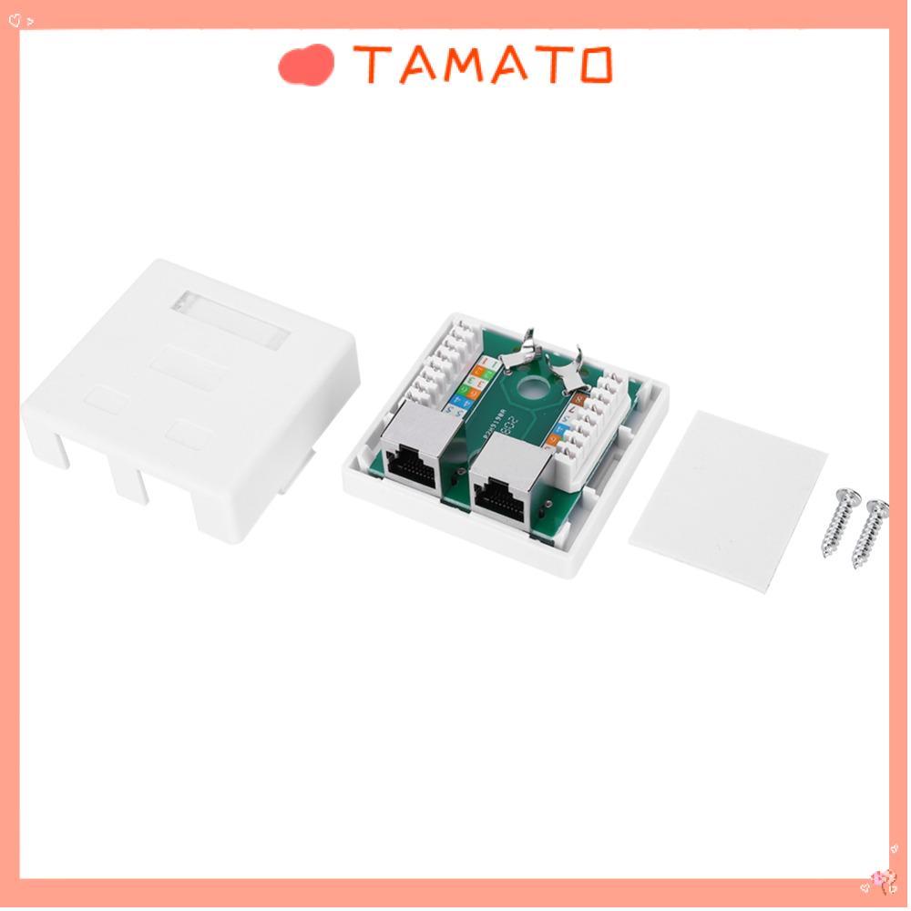 Hộp gắn bề mặt TAMATO, Cat 5e Shield 2 cổng RJ45-8P8C Mount Box, Dễ dàng gắn RJ45-8P8C với ốc vít và