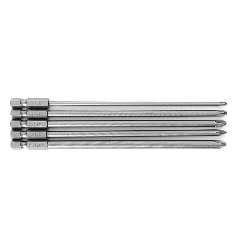 【SUNAGE】Heavy Duty Steel Screwdriver Bits 6 35mm Shank PH1 PH2 Cross 150mm Long Set of 5【HOT Fashion